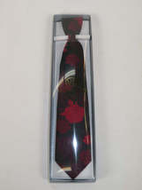 Men's Vito Rofolo From Italy Tie Hankie Gift 100% Silk VR-29 Black Red Floral image 4