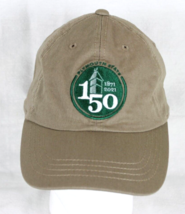 PLYMOUTH STATE Tan &amp; Green Baseball Hat Adjustable Back Cap 150 Annivers... - $10.36