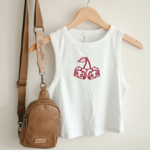 Betty Boop Cherries Embroidered Crop Tank Top  - $40.00+