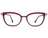 MODO Eyeglasses Frames 4100 MBURG Matte Burgundy Red Gold Cat Eye 50-19-140 - £95.75 GBP