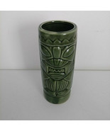 Tiki Mug Glass Cup Ceramic Hawaiian Green 6.5&quot; Tall DW113 - $33.01 CAD