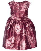 Bonnie Jean Toddler Girls Short Sleeved Floral Mikado Bow Front Dress wi... - $571.18 MXN