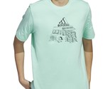 adidas Men&#39;s Crewneck Food Truck Graphic T-Shirt Easy Mint Green-Black-L... - $19.99