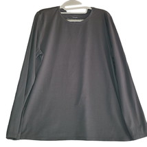 Pure Jill Womens T-Shirt Black Size PL 100% Pima Cotton Long Sleeve Stretch - $15.20