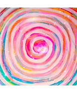 Rainbow Sparkle Dreams Digital Art Download Circle Pastels Pink White Ha... - £16.08 GBP