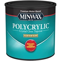 1/2 pt Minwax 24444 Clear Polycrylic Water-Based Protective Finish Semi-... - £18.97 GBP