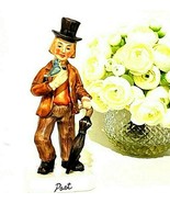 Ucagco Ceramics Japan Victorian Man POET Figure Top Hat Bird Umbrella Vi... - £6.17 GBP