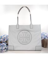Tory Burch Ella Powder Blue Nylon Leather Large Tote Bag NWT - €250,15 EUR