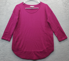 Dana Buchman Sweater Womens Small Pink Knitted Long Sleeve Round Neck Pullover - £16.13 GBP