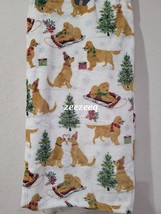 Artisan Golden Retriever Labrador Dog Christmas Holiday Throw Blanket 60 x 70&quot; - £63.94 GBP