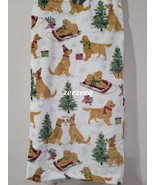Artisan Golden Retriever Labrador Dog Christmas Holiday Throw Blanket 60... - £63.94 GBP
