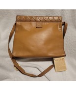 Vintage Anne Klein Mustard Handbag Purse Magnetic Closure 10&quot;x12&quot; - £19.05 GBP