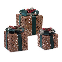 LED Woven Packages with Bow Arrangement (Set of 3) - $1,996.84 MXN