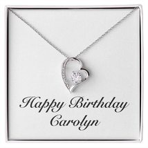 Happy Birthday Carolyn - Forever Love Necklace Personalized Name - £47.22 GBP