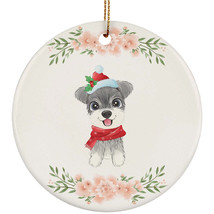 Cute Miniature Schnauzer Dog Ornament Xmas Gift Pine Tree Decor For Pupp... - £11.85 GBP