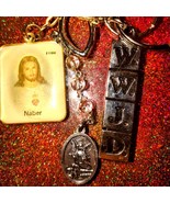 Collectible and very special Jesus key ring with guardian angel an wwjd ... - £27.29 GBP