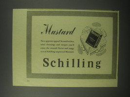 1942 Schilling Mustard Ad - Mustard New Appetite appeal! - $18.49