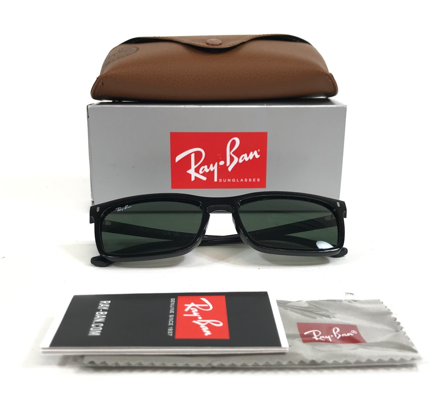 Ray-Ban Sonnenbrille Rb4435 901/31 Glänzend Schwarz Rechteckig Rahmen mi... - $108.88