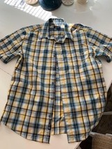 Marmot mens short sleeve plaid button down shirt size L - £23.27 GBP