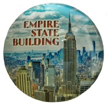 Empire State Building Round Glass Fridge Magnet - $6.99