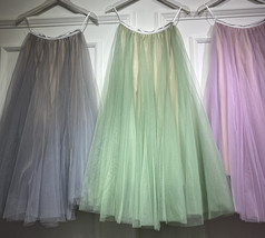 Gray Layered Tulle Tutu Skirt Outfit Women Custom Plus Size Midi Tulle Skirt image 7