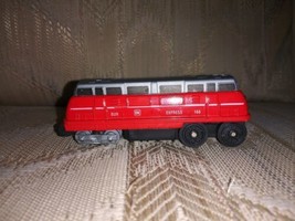 Sun Express DK 168 Toy Train Car Red Gray Black 3.5&quot; Long 1.25&quot; High China - $7.91