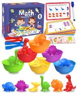 Yetonamr Montessori Counting Dinosaurs Educational Toy Set for Kids - $83.64 MXN