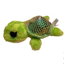 Aurora YooHoo And Friends Green Sea Turtle Rainbow Shell Plush Flippee S... - $12.59