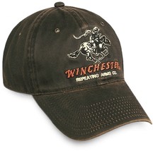 Winchester Dark Brown Weathered Cotton Cap for Men - £15.62 GBP