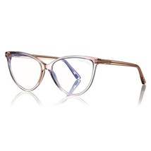 TOM FORD FT5743-B 074 Shiny Transparent Pink 57mm Eyeglasses New Authentic - £116.66 GBP