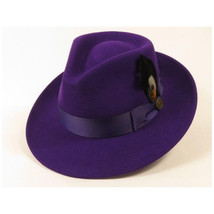 Bruno Capelo Hat Australian Wool Fedora Teardrop Crushable Bel Air BL595 Purple image 3
