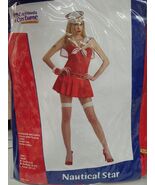 Sexy Nautical Star Costume Large Sailor First Mate Pinup Girl Navy Doll ... - $34.61 CAD
