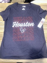 Houston Texans T Shirt Womens Medium NFL Apparel Short Sleeve VNeck. Nwt. L - £9.38 GBP