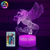 Unicorn Gifts,Unicorn Lamp Unicorn Party Supplies 16 Color Changing Nigh... - £20.15 GBP