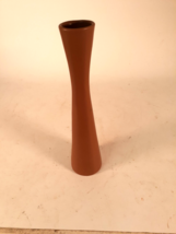 Van Briggle Mid Century Modern Vase, Matte Brown Glaze, 11.5 Inches Tall - $51.08