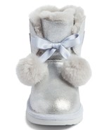 UGG Boots Gita Metallic Gold or Silver Pom Poms BK5 fits W6.5-7 New $130 - $1,872.17 MXN