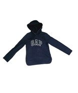 Gap Classic Pullover Split Hem Hoodie Sweatshirt Navy Blue Women’s SZ M ... - $230.20 MXN