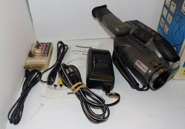 Panasonic VHS-C Camcorder PV-D300 With AC Adapter Charger VHS-C Transfer Cables - £65.06 GBP