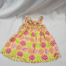 Vintage 2009 Gymboree Baby Girl Clothes Dress Citrus Cooler Orange Sundress 6-12 - £9.78 GBP