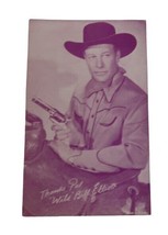 Vintage 1940s promotional exhibit penny arcade card Wild Bill Elliott Cowboy - £11.79 GBP