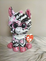 TY Flippables Zoey the Zebra Beanie Flippable Sequin Plush 6&quot; Plush Toy NWT - £11.86 GBP