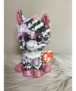 TY Flippables Zoey the Zebra Beanie Flippable Sequin Plush 6&quot; Plush Toy NWT - £11.67 GBP