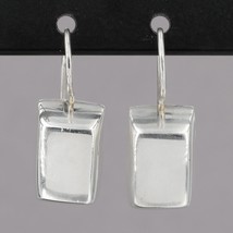 Vintage Silpada Sterling Silver Modern Chunky Rectangular Bar Earrings W... - £28.66 GBP