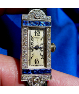 Art Deco Raymond Yard Antique Diamond Sapphire Platinum Gatby Flapper er... - £82,382.34 GBP