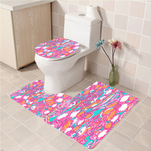 3Pcs/set Feeling Tanked Lilly Pulitzer Bathroom Toliet Mat Set Anti Slip Bath - £26.15 GBP+