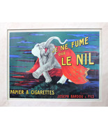 Vintage French Poster for Cigarettes, Je ne Fume que LE NIL, VGC, 50 x 8... - $246.04 CAD