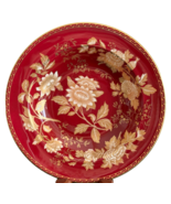 Vintage Wedgwood Ruby Tonquin Gold and Red Colors 7 7/8&quot; Rimmed Soup Bowl - £136.23 GBP