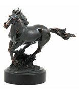 Bronze Electroplated Wild West Galloping Horse Statue 10.5&quot;L Equestrian ... - £39.59 GBP