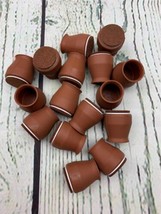 Furniture Silicon Protection 12 pcs Chair Leg Cap Coffee Brown Felt Tip ... - £9.52 GBP