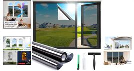 Static Cling Mirror Film for Daytime Privacy - UV Protection, 17.5x78.7 ... - $13.81